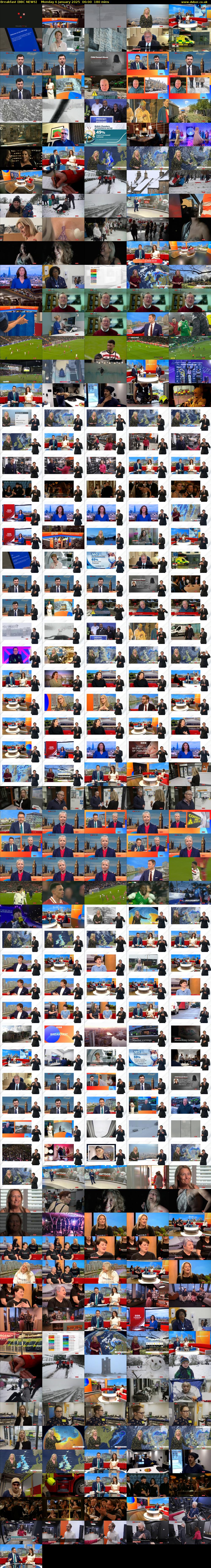 Breakfast (BBC NEWS) Monday 6 January 2025 06:00 - 09:00