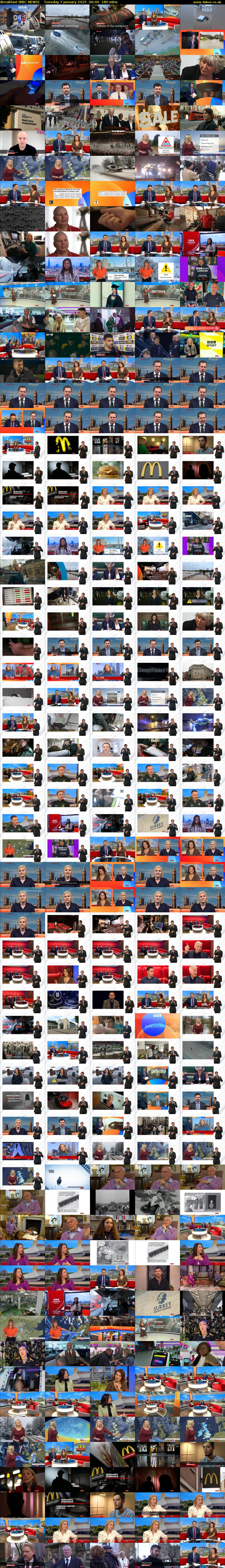 Breakfast (BBC NEWS) Tuesday 7 January 2025 06:00 - 09:00