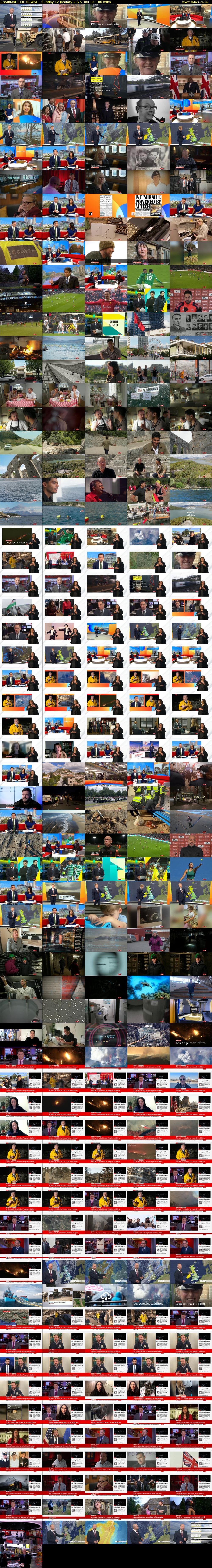 Breakfast (BBC NEWS) Sunday 12 January 2025 06:00 - 09:00