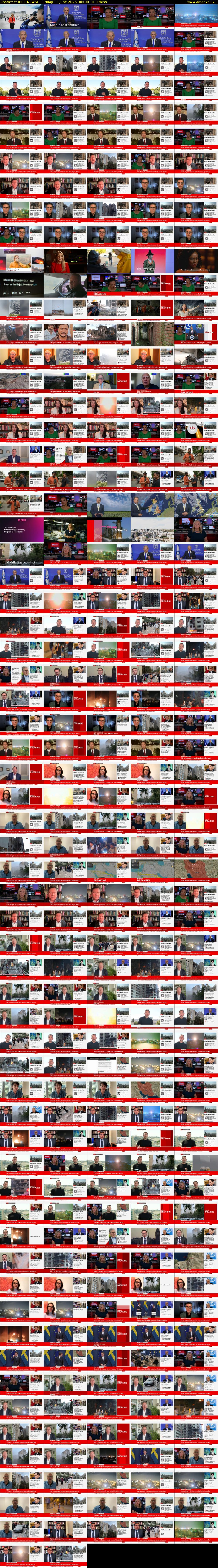 Breakfast (BBC NEWS) Friday 13 June 2025 06:00 - 09:00