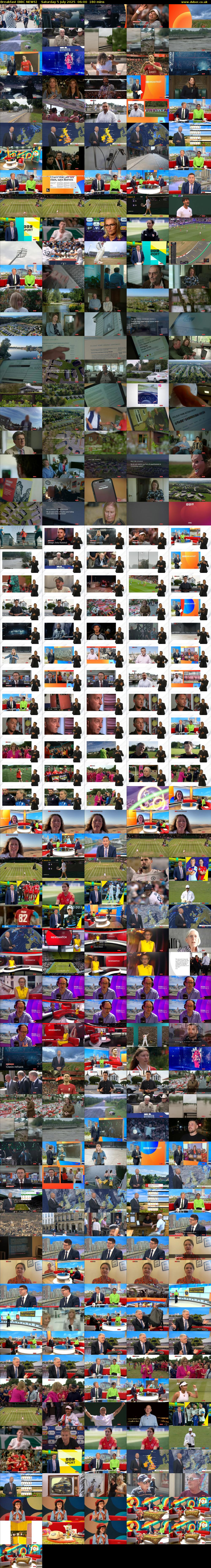 Breakfast (BBC NEWS) Saturday 5 July 2025 06:00 - 09:00