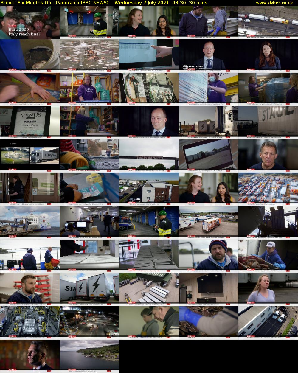 Brexit: Six Months On - Panorama (BBC NEWS) Wednesday 7 July 2021 03:30 - 04:00