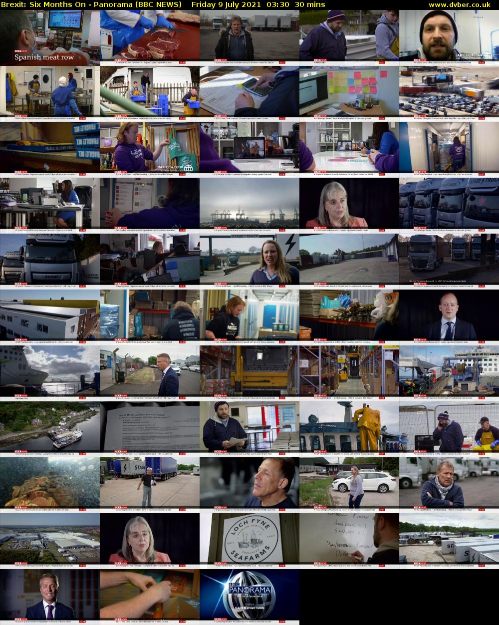 Brexit: Six Months On - Panorama (BBC NEWS) Friday 9 July 2021 03:30 - 04:00
