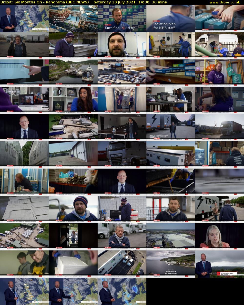 Brexit: Six Months On - Panorama (BBC NEWS) Saturday 10 July 2021 14:30 - 15:00
