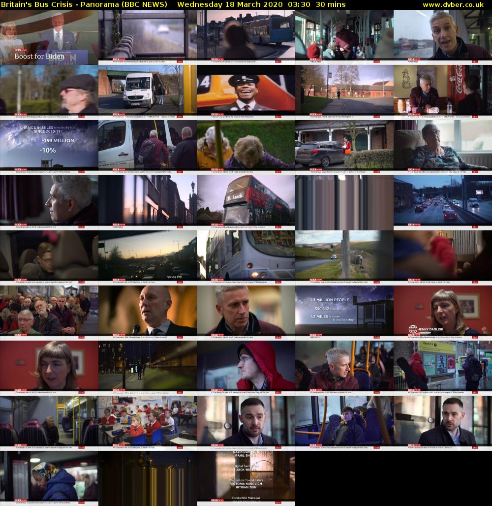 Britain's Bus Crisis - Panorama (BBC NEWS) Wednesday 18 March 2020 03:30 - 04:00