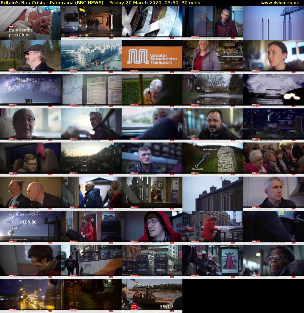 Britain's Bus Crisis - Panorama (BBC NEWS) Friday 20 March 2020 03:30 - 04:00