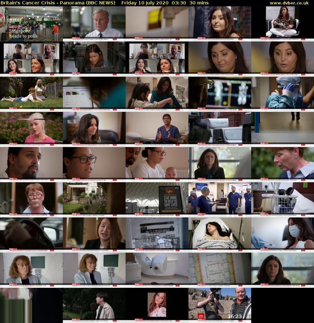 Britain's Cancer Crisis - Panorama (BBC NEWS) Friday 10 July 2020 03:30 - 04:00