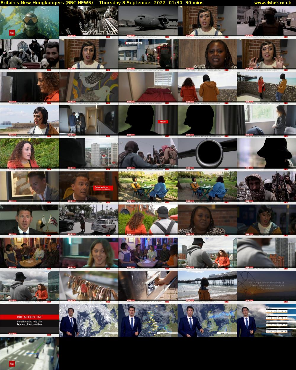 Britain's New Hongkongers (BBC NEWS) Thursday 8 September 2022 01:30 - 02:00