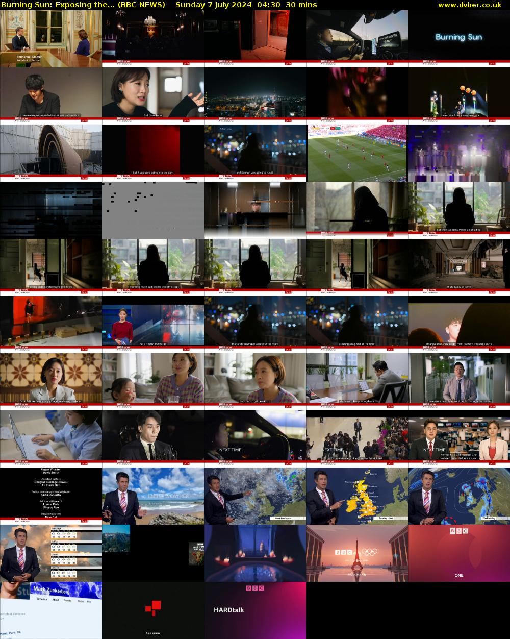 Burning Sun: Exposing the... (BBC NEWS) Sunday 7 July 2024 04:30 - 05:00