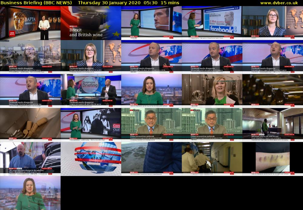 Business Briefing (BBC NEWS) Thursday 30 January 2020 05:30 - 05:45