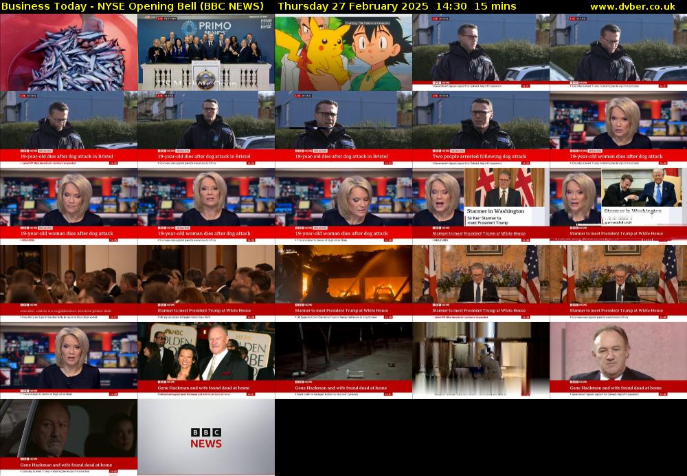 Business Today - NYSE Opening Bell (BBC NEWS) Thursday 27 February 2025 14:30 - 14:45