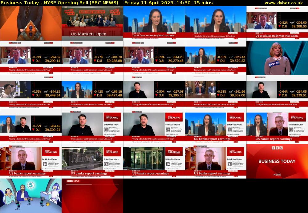 Business Today - NYSE Opening Bell (BBC NEWS) Friday 11 April 2025 14:30 - 14:45