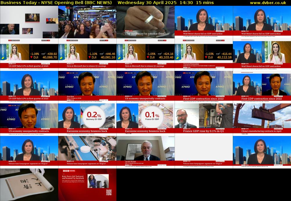 Business Today - NYSE Opening Bell (BBC NEWS) Wednesday 30 April 2025 14:30 - 14:45