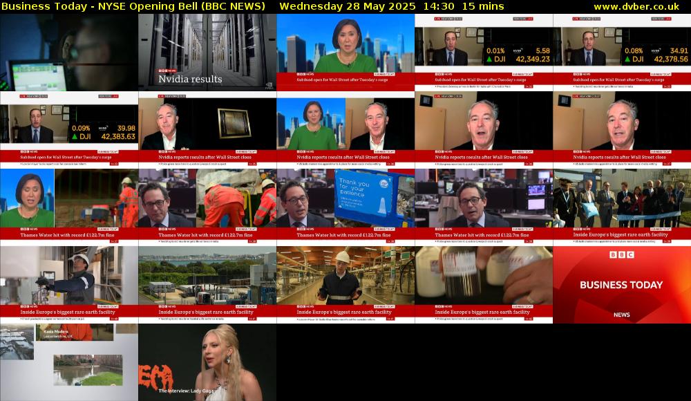 Business Today - NYSE Opening Bell (BBC NEWS) Wednesday 28 May 2025 14:30 - 14:45