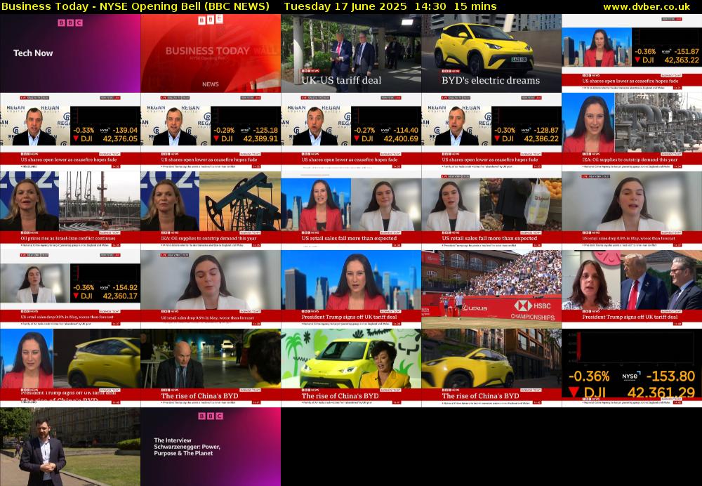 Business Today - NYSE Opening Bell (BBC NEWS) Tuesday 17 June 2025 14:30 - 14:45