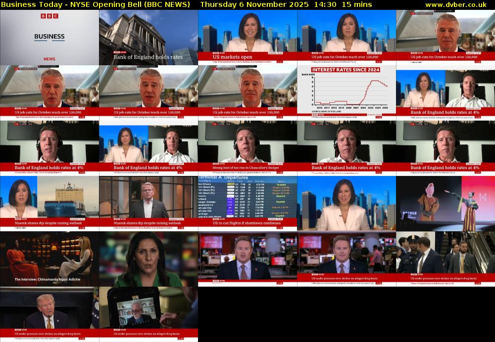 Business Today - NYSE Opening Bell (BBC NEWS) Thursday 6 November 2025 14:30 - 14:45