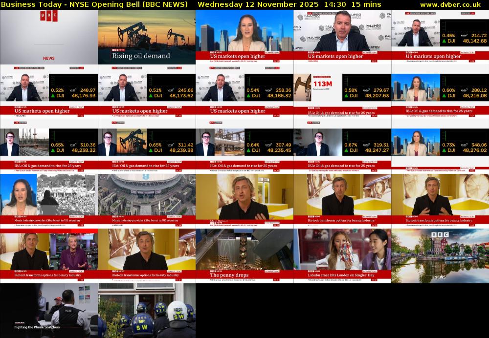 Business Today - NYSE Opening Bell (BBC NEWS) Wednesday 12 November 2025 14:30 - 14:45