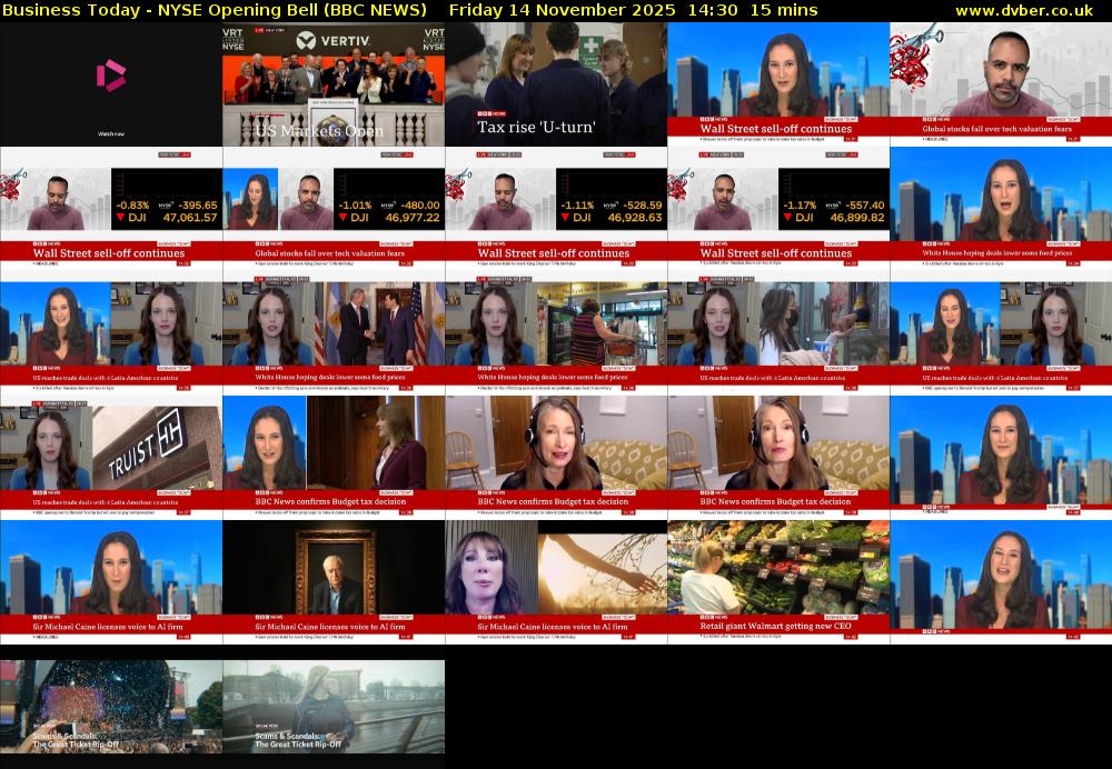 Business Today - NYSE Opening Bell (BBC NEWS) Friday 14 November 2025 14:30 - 14:45