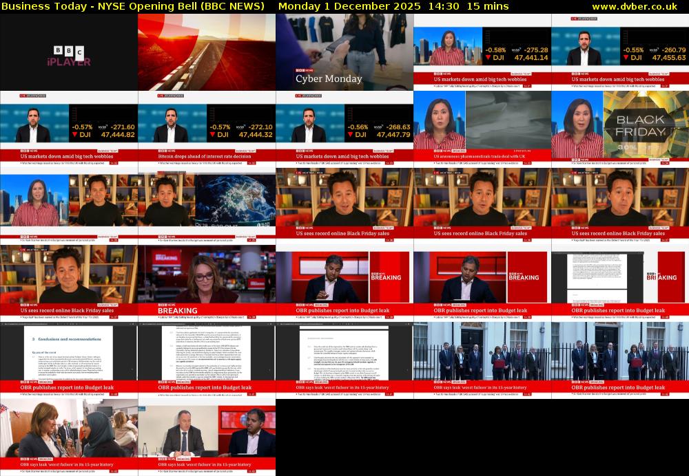 Business Today - NYSE Opening Bell (BBC NEWS) Monday 1 December 2025 14:30 - 14:45