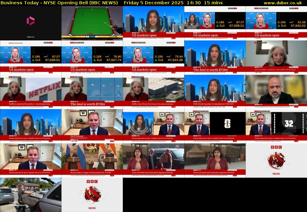 Business Today - NYSE Opening Bell (BBC NEWS) Friday 5 December 2025 14:30 - 14:45