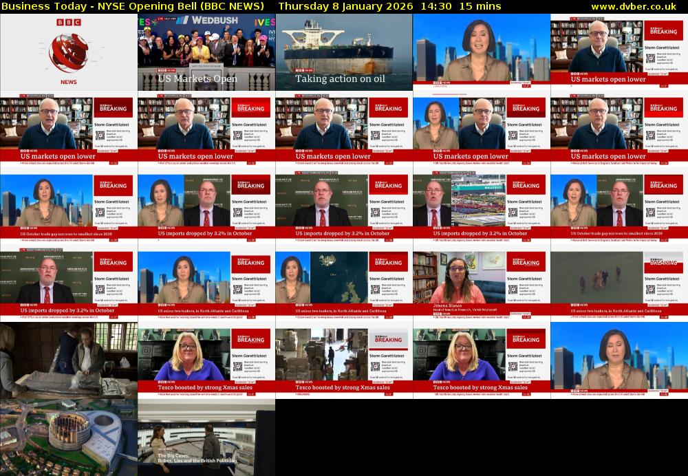 Business Today - NYSE Opening Bell (BBC NEWS) Thursday 8 January 2026 14:30 - 14:45