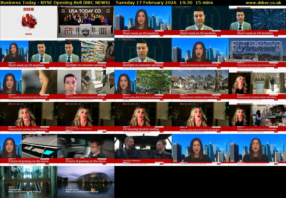 Business Today - NYSE Opening Bell (BBC NEWS) Tuesday 17 February 2026 14:30 - 14:45