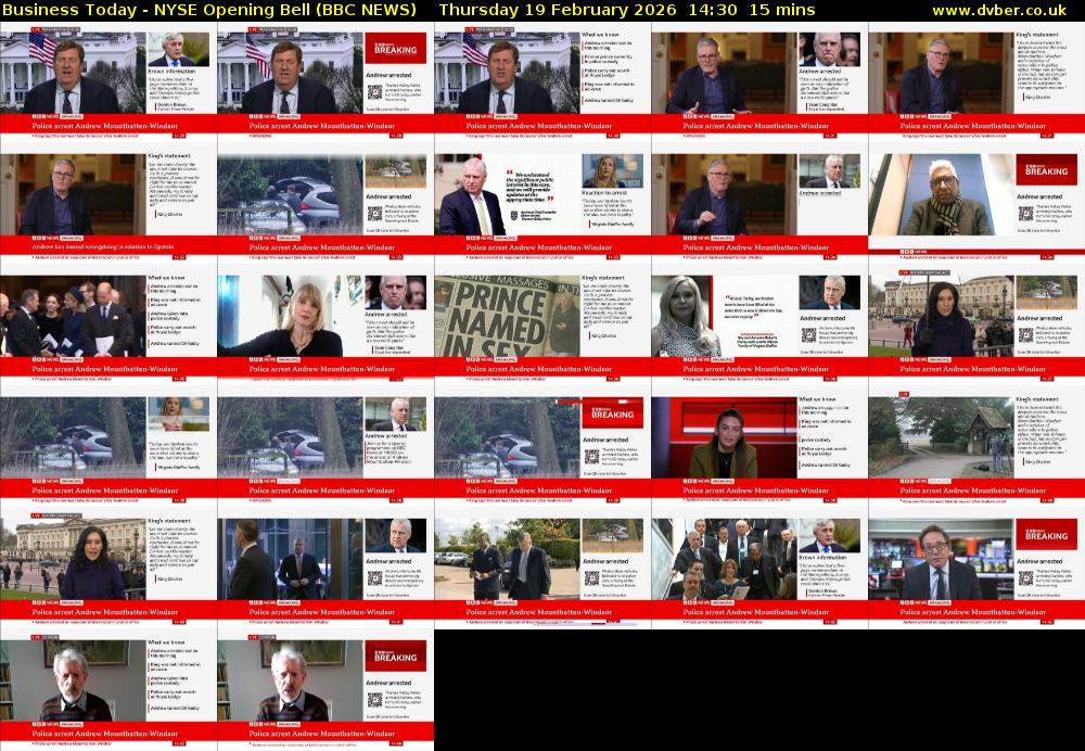 Business Today - NYSE Opening Bell (BBC NEWS) Thursday 19 February 2026 14:30 - 14:45