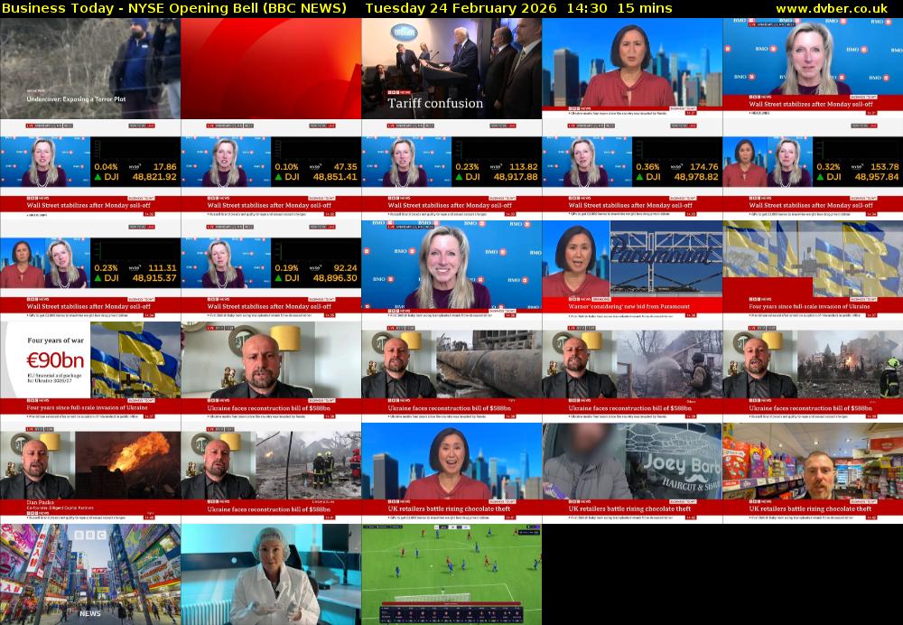 Business Today - NYSE Opening Bell (BBC NEWS) Tuesday 24 February 2026 14:30 - 14:45