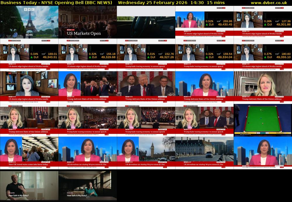 Business Today - NYSE Opening Bell (BBC NEWS) Wednesday 25 February 2026 14:30 - 14:45