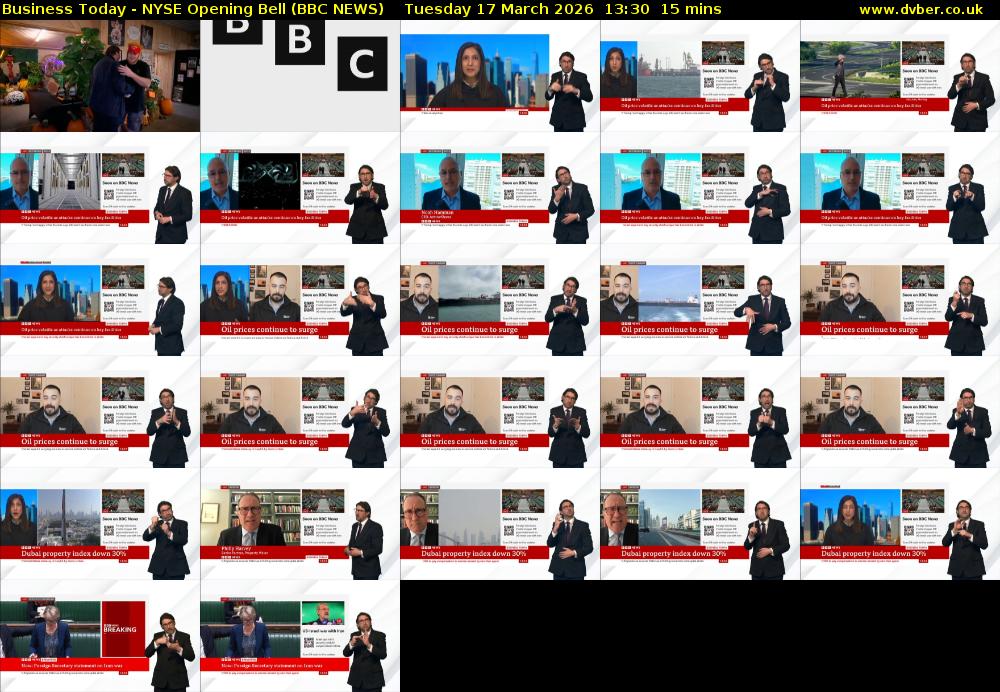 Business Today - NYSE Opening Bell (BBC NEWS) Tuesday 17 March 2026 13:30 - 13:45