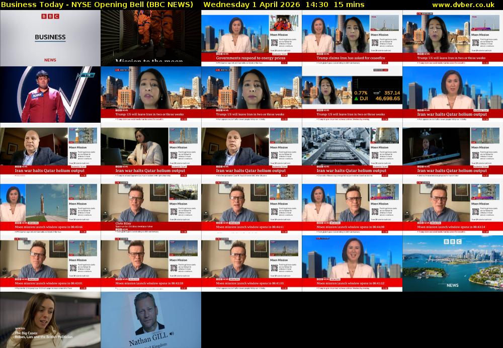 Business Today - NYSE Opening Bell (BBC NEWS) Wednesday 1 April 2026 14:30 - 14:45