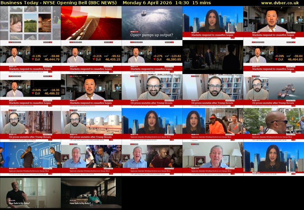 Business Today - NYSE Opening Bell (BBC NEWS) Monday 6 April 2026 14:30 - 14:45