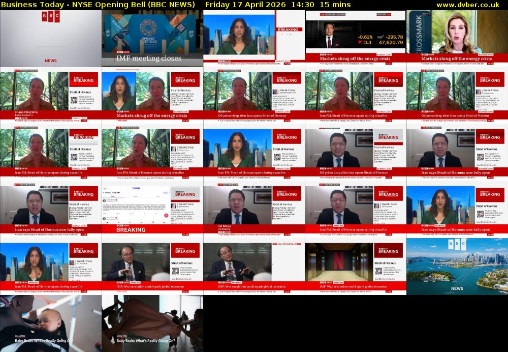 Business Today - NYSE Opening Bell (BBC NEWS) Friday 17 April 2026 14:30 - 14:45
