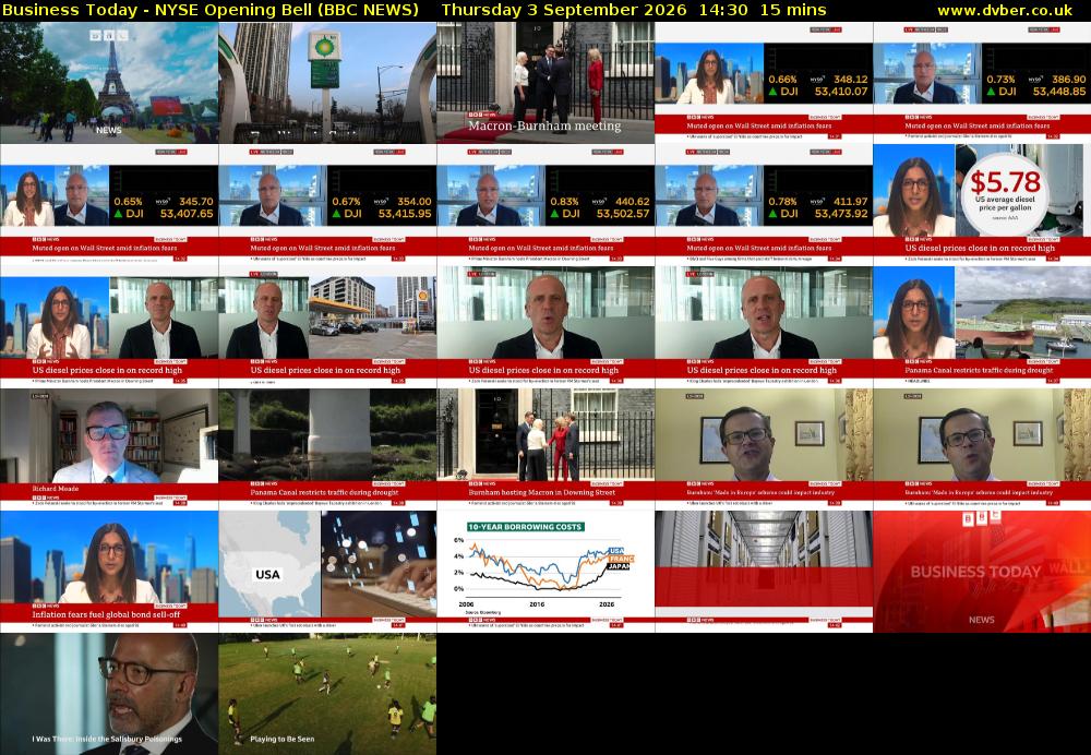 Business Today - NYSE Opening Bell (BBC NEWS) Thursday 3 September 2026 14:30 - 14:45