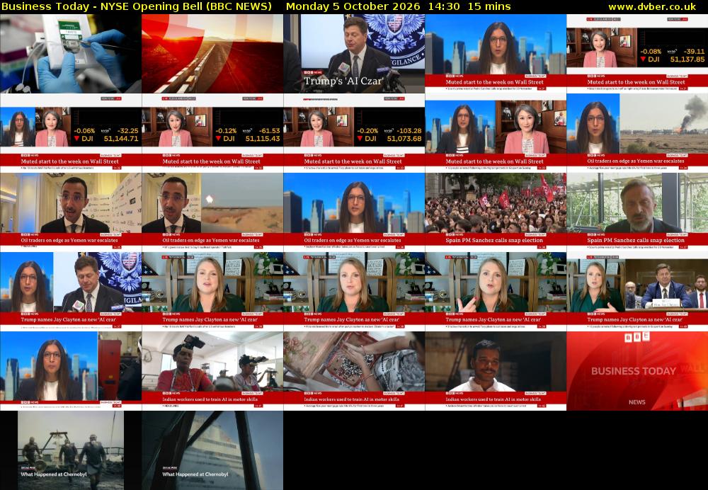 Business Today - NYSE Opening Bell (BBC NEWS) Monday 5 October 2026 14:30 - 14:45