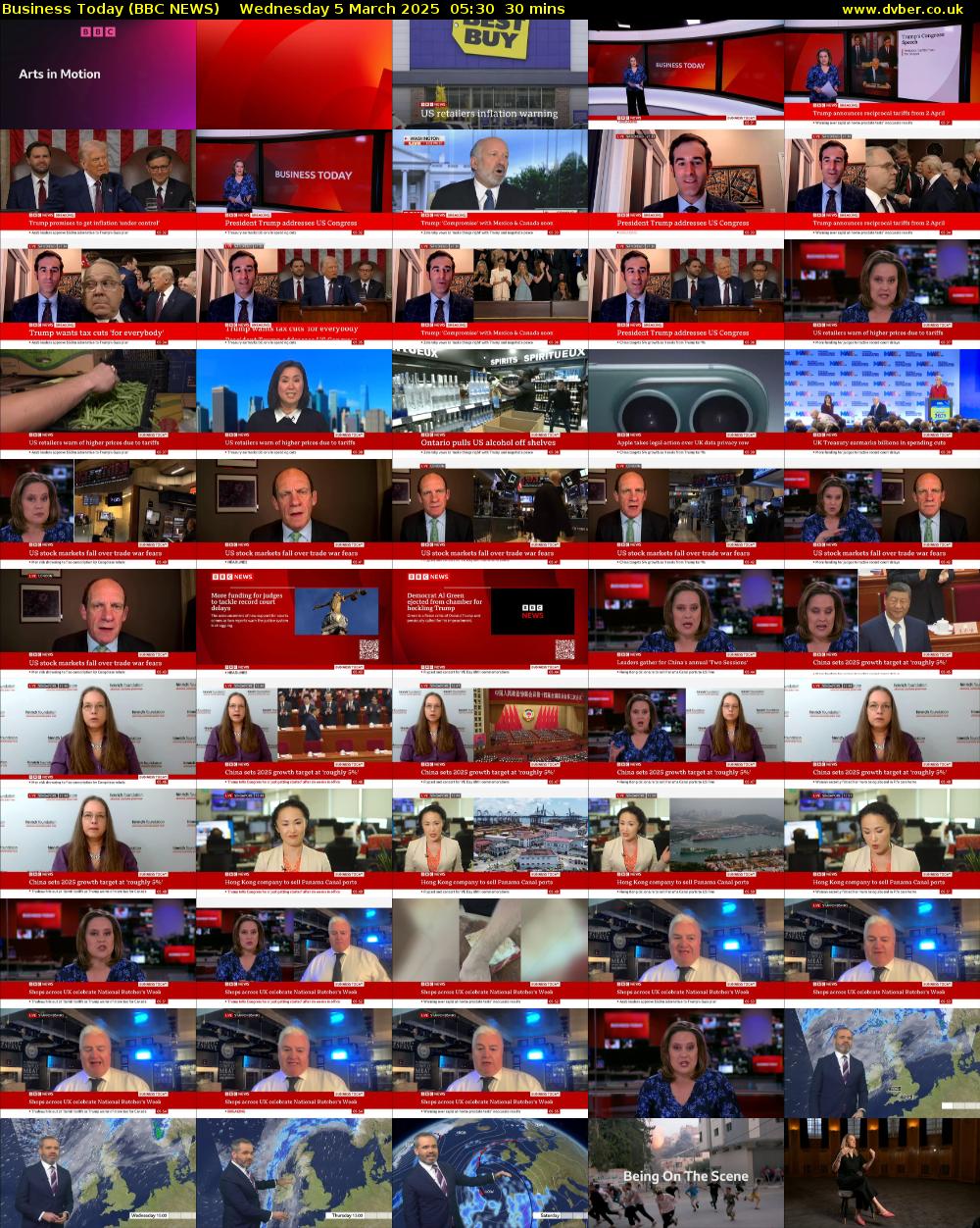 Business Today (BBC NEWS) Wednesday 5 March 2025 05:30 - 06:00