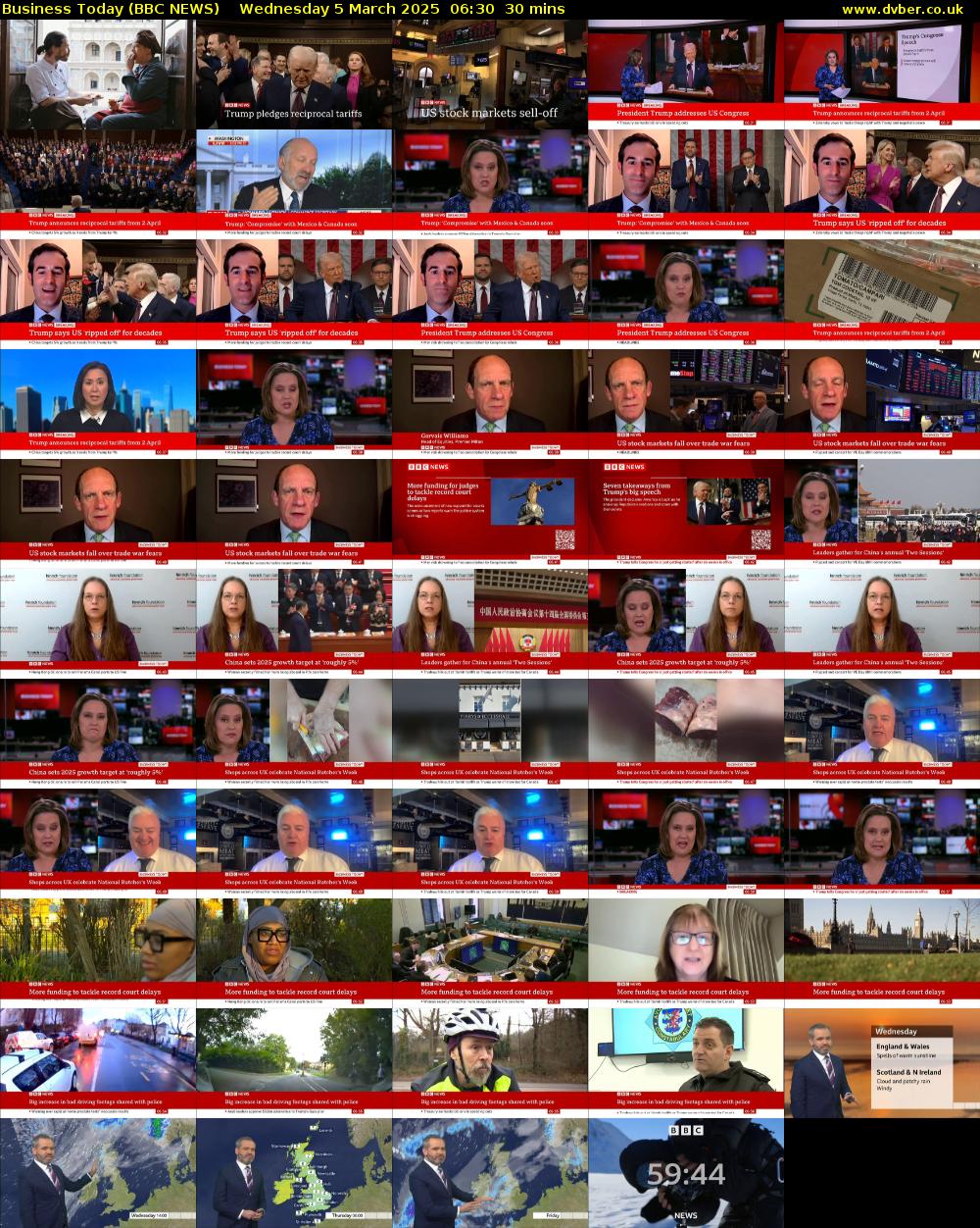 Business Today (BBC NEWS) Wednesday 5 March 2025 06:30 - 07:00