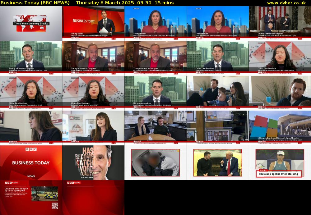 Business Today (BBC NEWS) Thursday 6 March 2025 03:30 - 03:45
