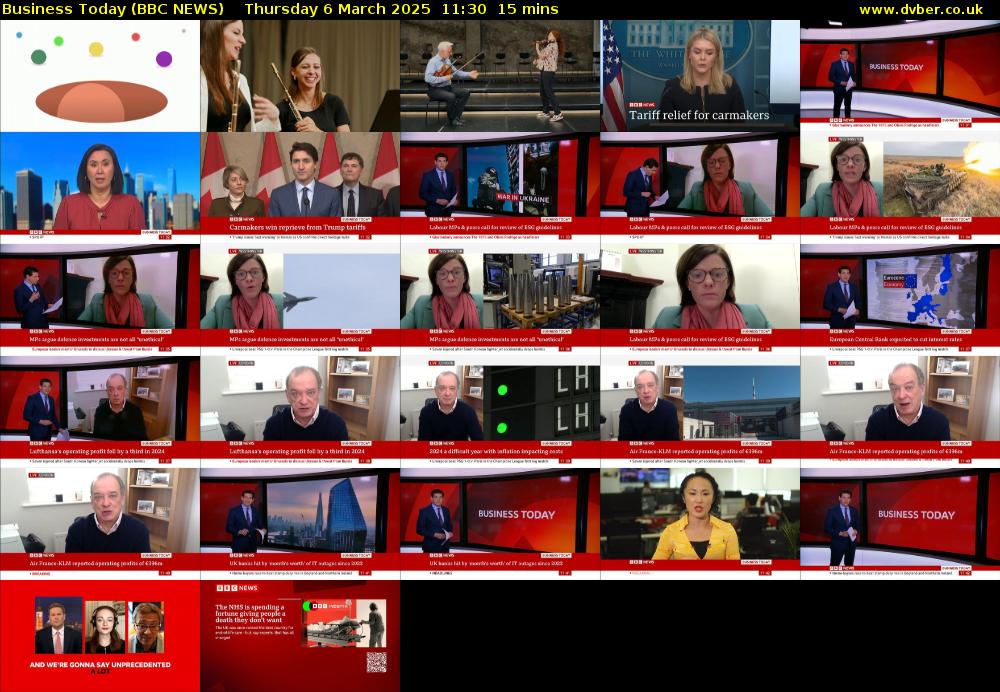 Business Today (BBC NEWS) Thursday 6 March 2025 11:30 - 11:45