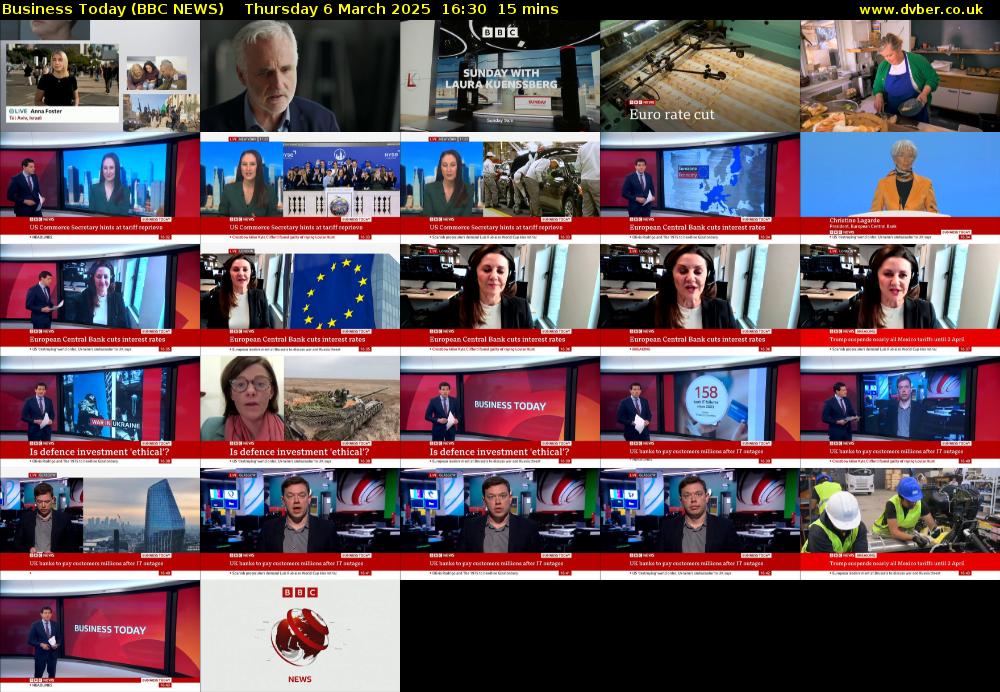 Business Today (BBC NEWS) Thursday 6 March 2025 16:30 - 16:45