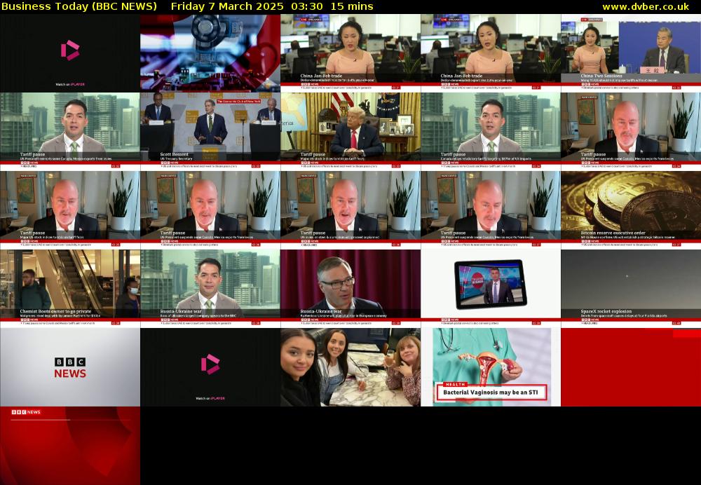 Business Today (BBC NEWS) Friday 7 March 2025 03:30 - 03:45