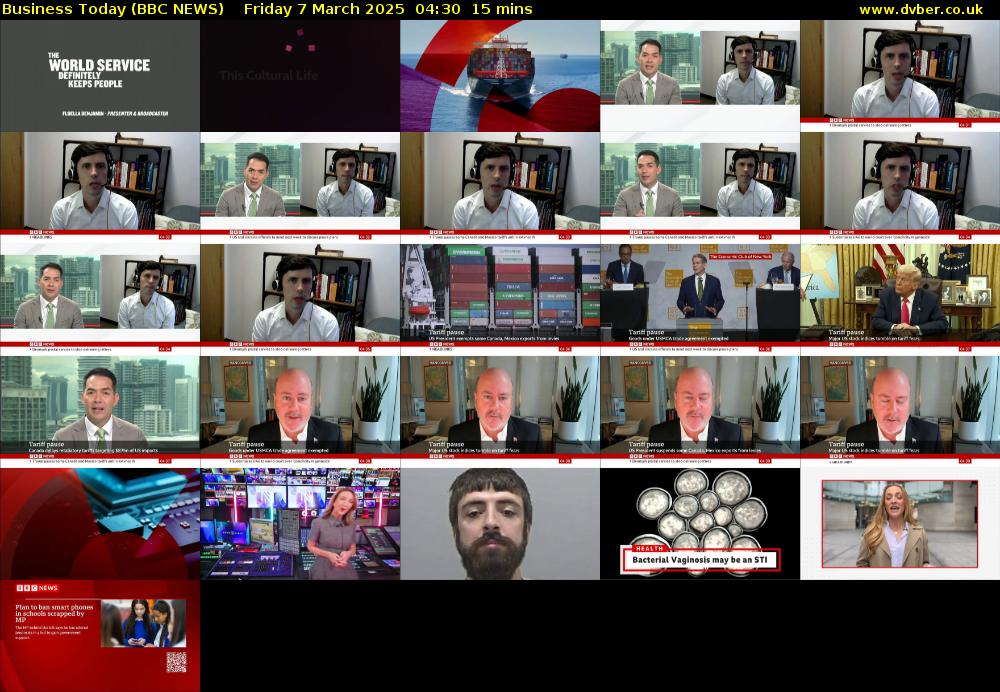 Business Today (BBC NEWS) Friday 7 March 2025 04:30 - 04:45