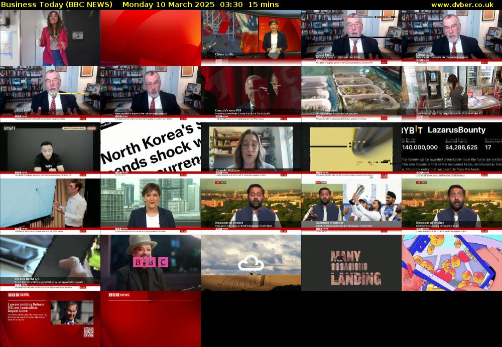 Business Today (BBC NEWS) Monday 10 March 2025 03:30 - 03:45