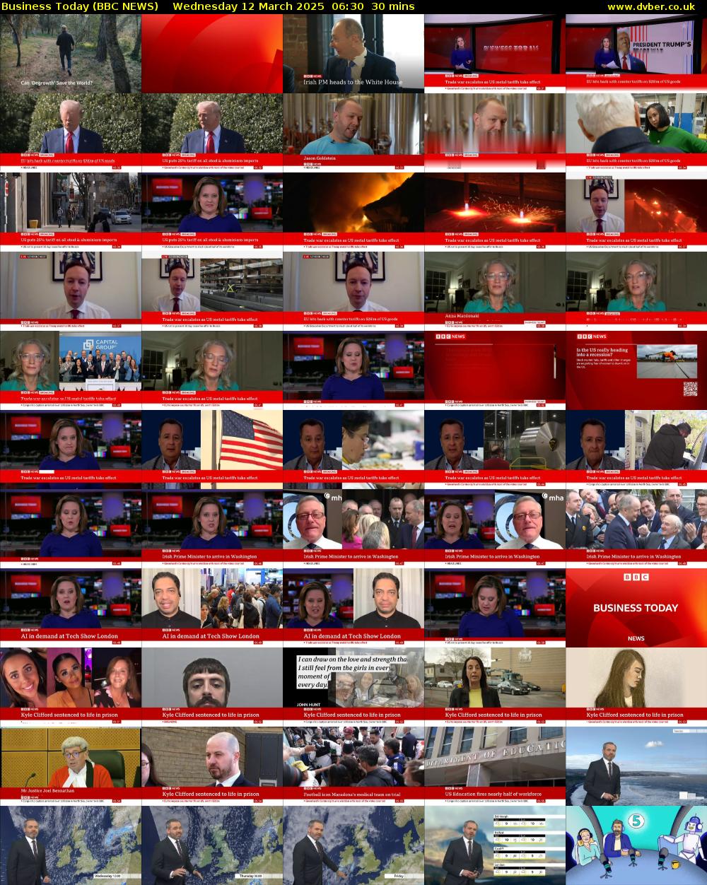 Business Today (BBC NEWS) Wednesday 12 March 2025 06:30 - 07:00