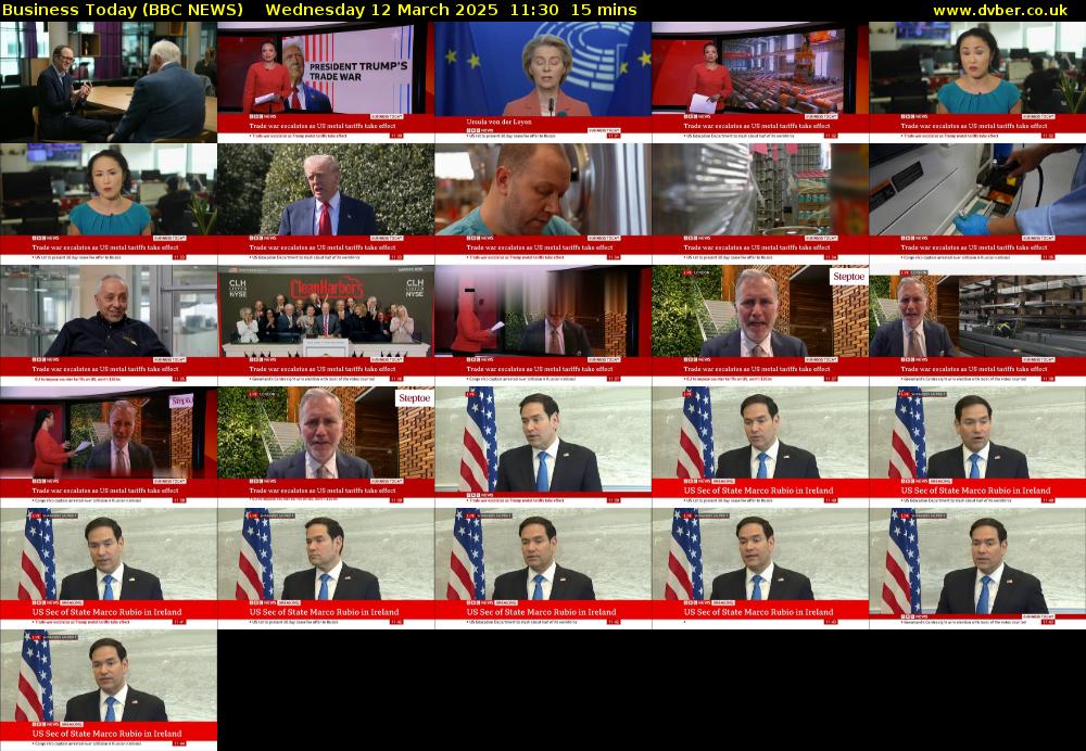 Business Today (BBC NEWS) Wednesday 12 March 2025 11:30 - 11:45