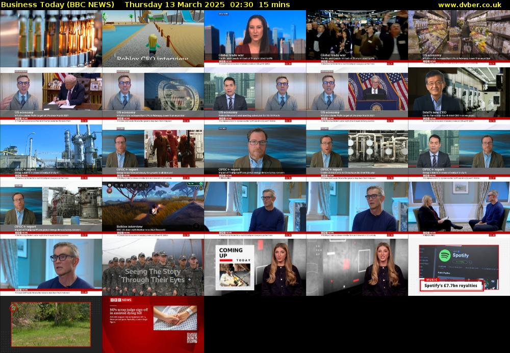 Business Today (BBC NEWS) Thursday 13 March 2025 02:30 - 02:45