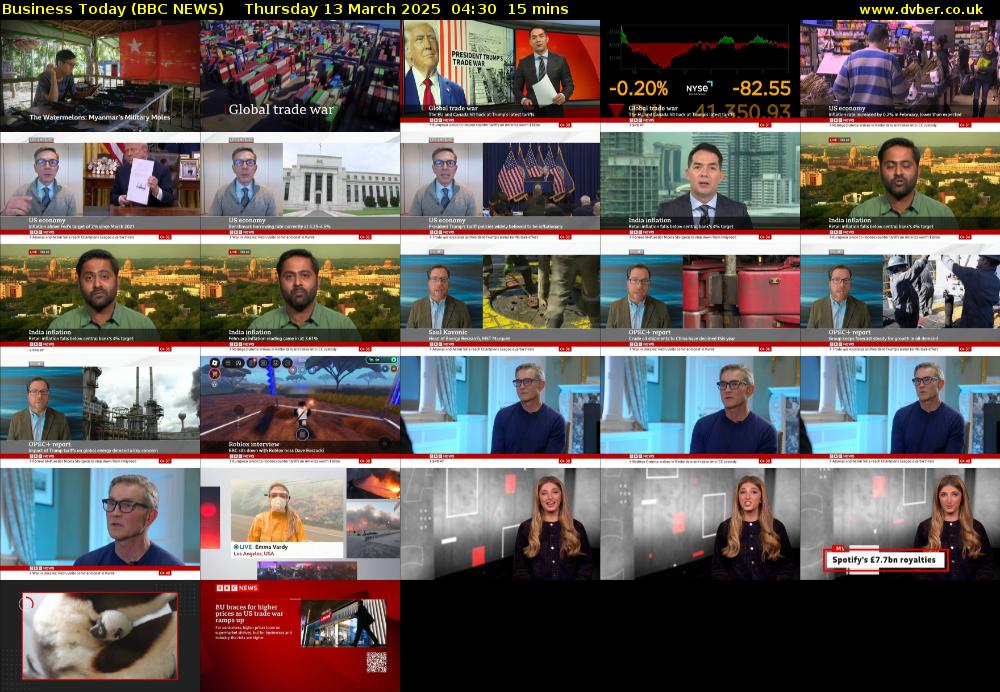 Business Today (BBC NEWS) Thursday 13 March 2025 04:30 - 04:45
