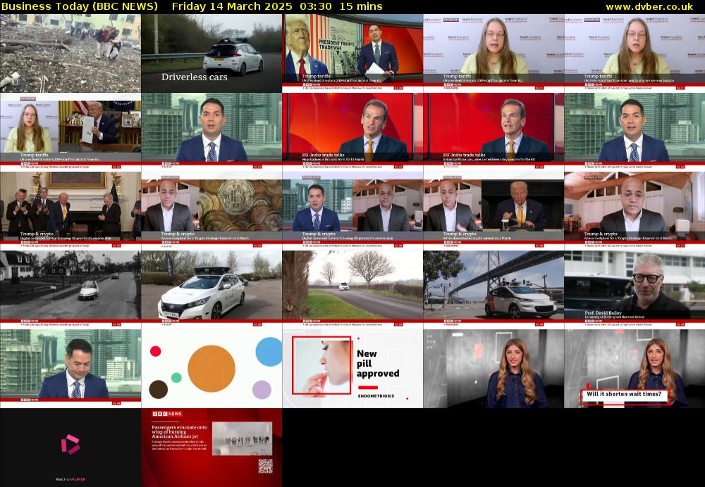 Business Today (BBC NEWS) Friday 14 March 2025 03:30 - 03:45