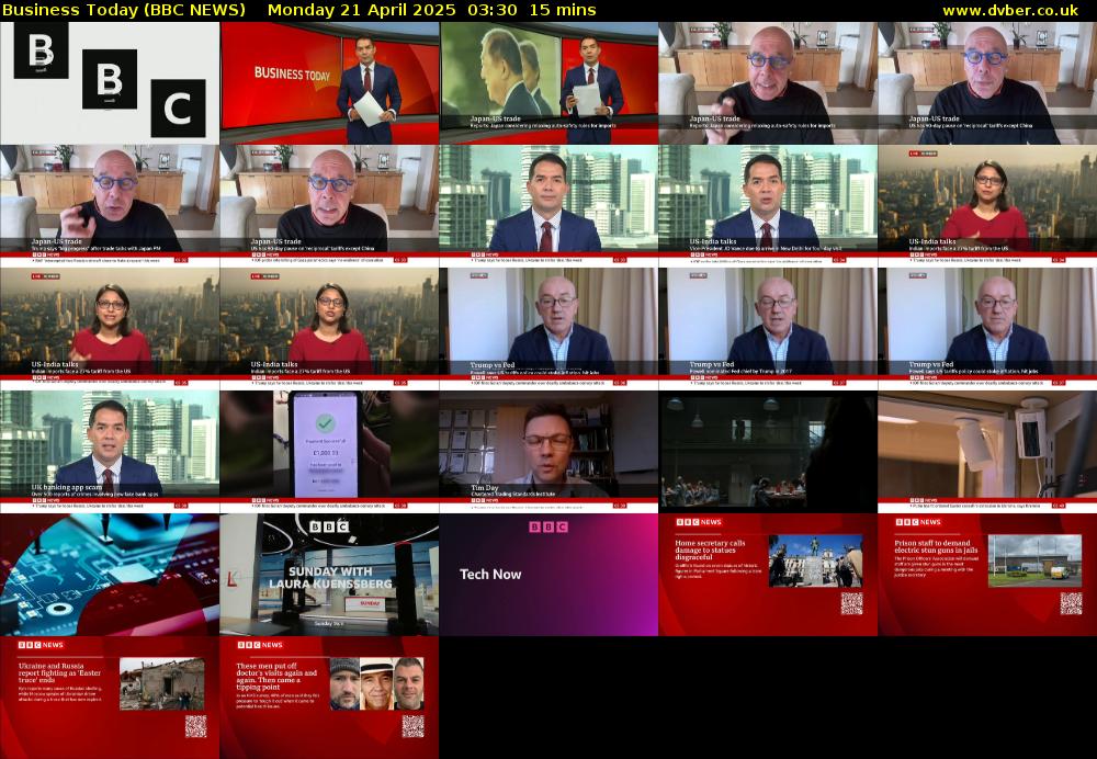 Business Today (BBC NEWS) Monday 21 April 2025 03:30 - 03:45