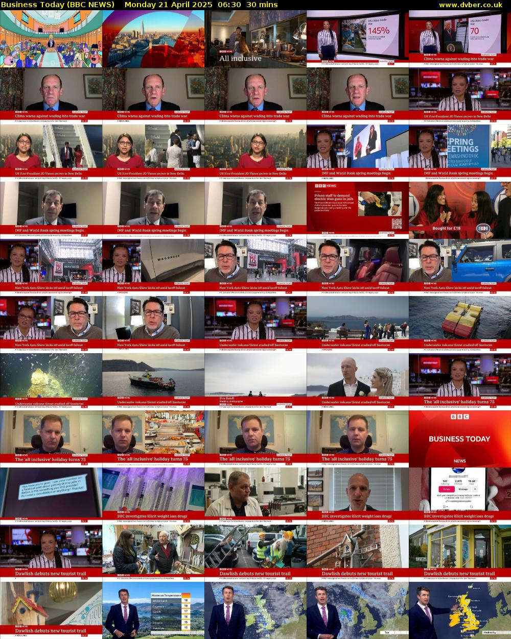Business Today (BBC NEWS) Monday 21 April 2025 06:30 - 07:00